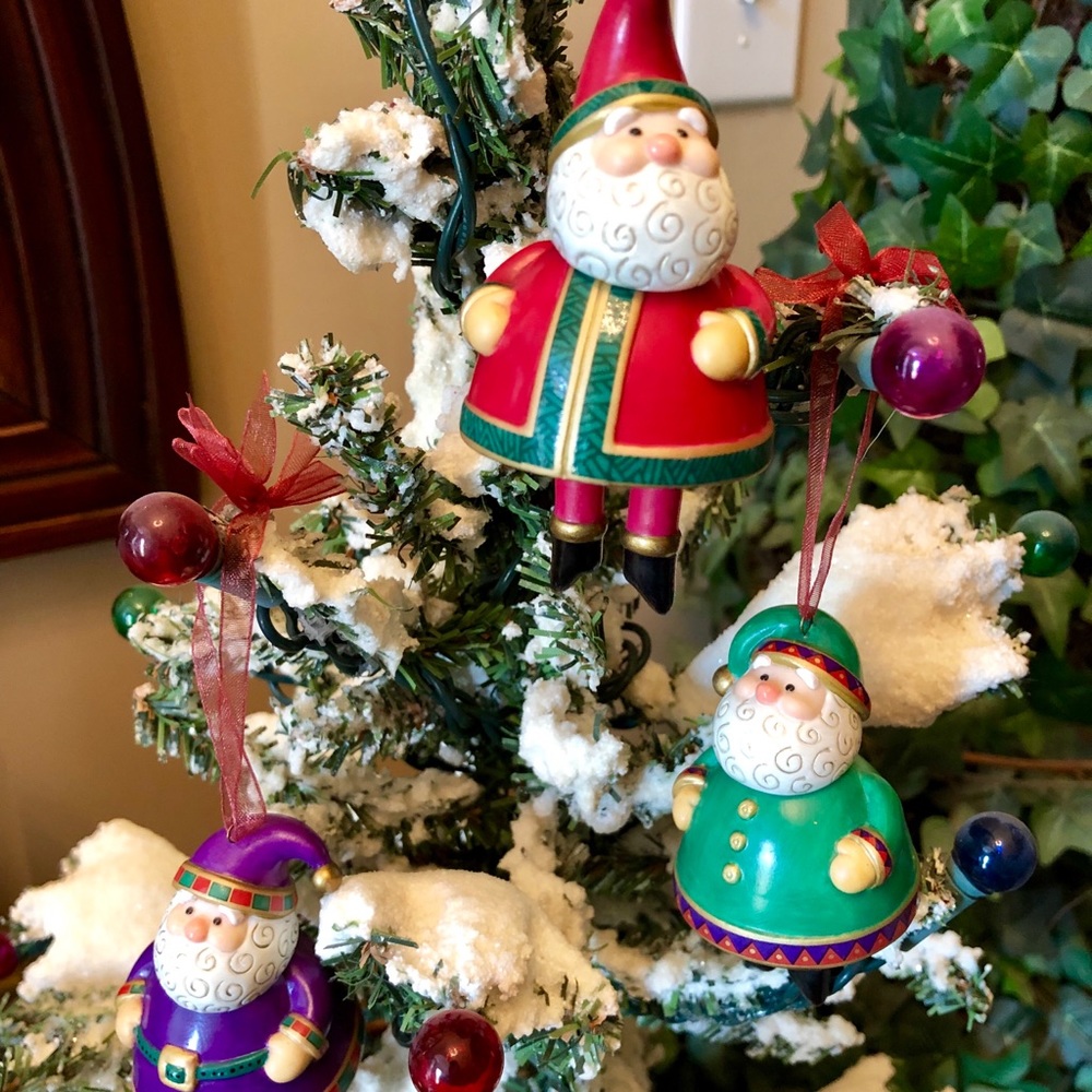 🎄HALLMARK 2001 Jolly Santa Bells🎅🏻🔔 ornaments